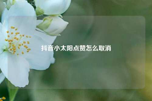 抖音小太阳点赞怎么取消