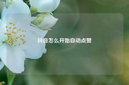 抖音怎么开始自动点赞